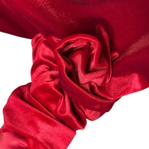 Red Velvet Gold Chain Strap Mini Dress